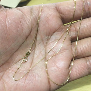 0.6 MM 14k Solid Yellow Gold Thick Box Chain 16"